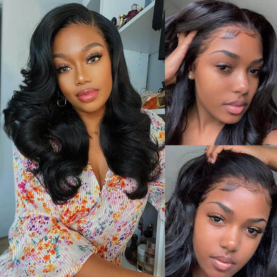 HD Glueless Preplucked Invisible Lace Full Frontal Wig #00826