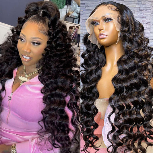 HD Glueless Preplucked Invisible Lace Full Frontal Wig #00714