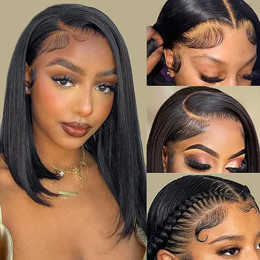HD Glueless Preplucked Invisible Lace Full Frontal Wig #00747