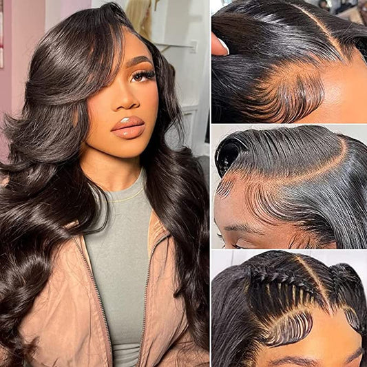 HD Glueless Preplucked Invisible Lace Full Frontal Wig #00729
