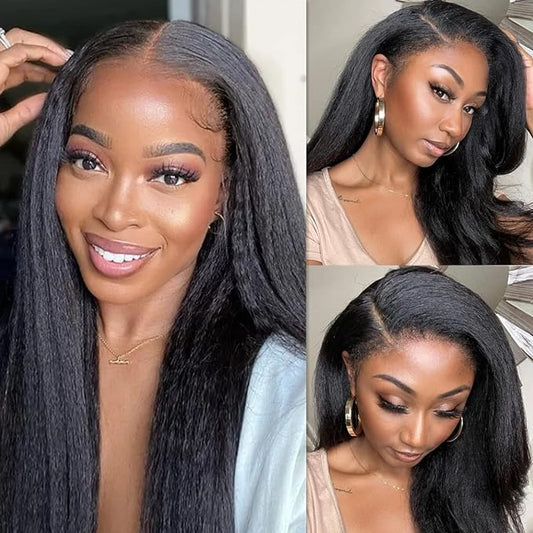 HD Glueless Preplucked Invisible Lace Full Frontal Wig #007533