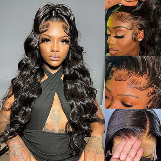 HD Glueless Preplucked Invisible Lace Full Frontal Wig #00737