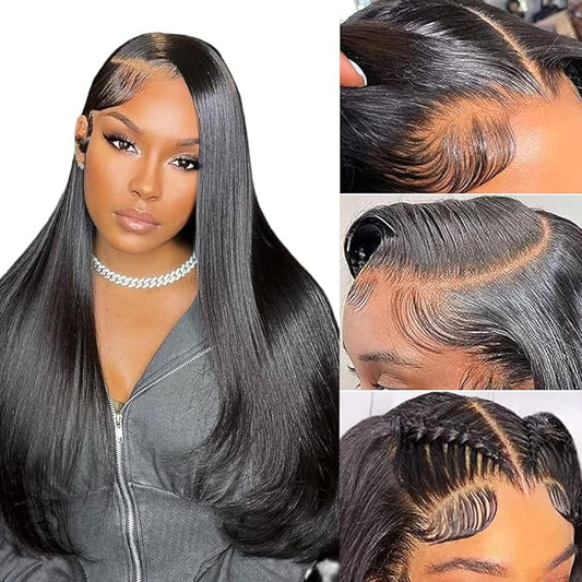 HD Glueless Preplucked Invisible Lace Full Frontal Wig #00755
