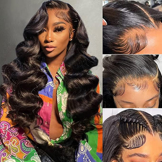 HD Glueless Preplucked Invisible Lace Full Frontal Wig #00708