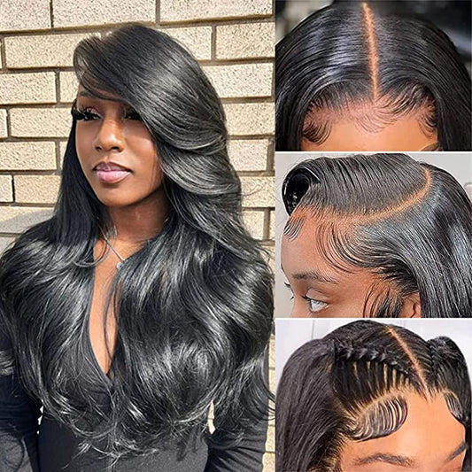 HD Glueless Preplucked Invisible Lace Full Frontal Wig #00704