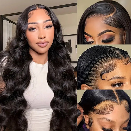 HD Glueless Preplucked Invisible Lace Full Frontal Wig #00834