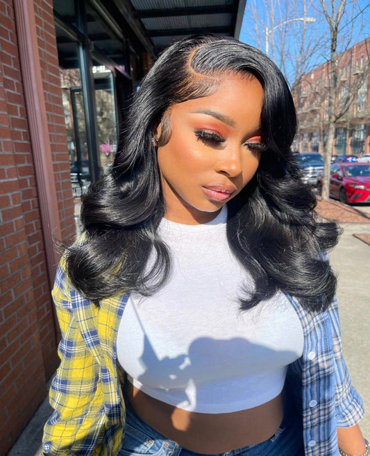 HD Glueless Preplucked Invisible Lace Full Frontal Wig #00824