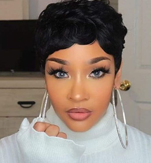 HD Glueless Preplucked Invisible Lace Front Pixie Wig #00803