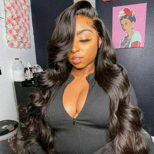 HD Glueless Preplucked Invisible Lace Full Frontal Wig #00728